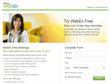 Tablet Screenshot of mytrial.webex.de